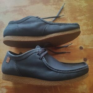 Clarks Shacre ll Blue Nubuck Oxford Lace Up